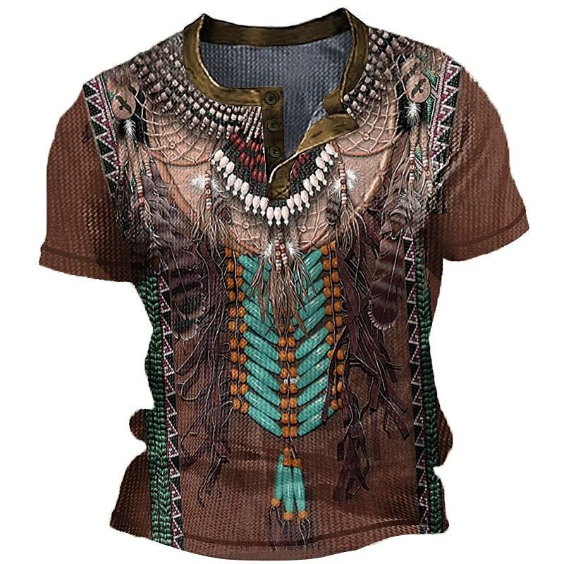 Indian Henley Shirts Ethnic St - Indian Summer Vintage Clothing avis et prix