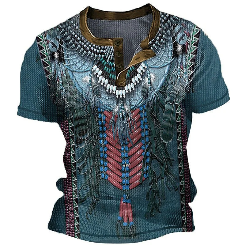 Indian Henley Shirts Ethnic St - Indian Summer Vintage Clothing avis et prix