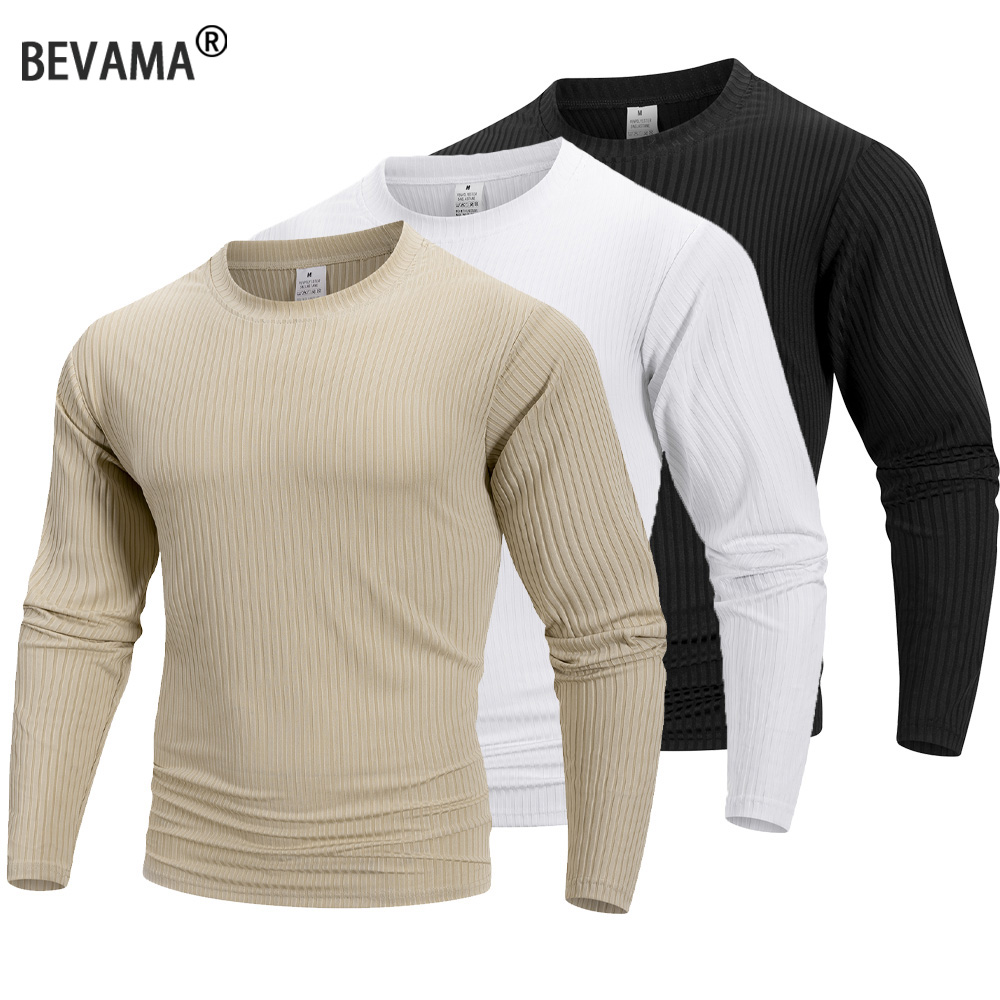 Spring Summer Men's Crew Neck  - Summer Clothing Long Sleeve avis et prix