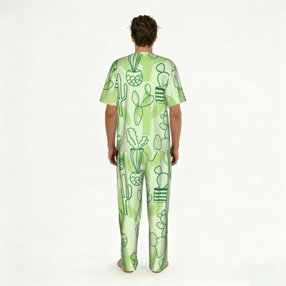 Men Pajamas Suit Short Sleeved - Summer Clothing Long Sleeve avis et prix