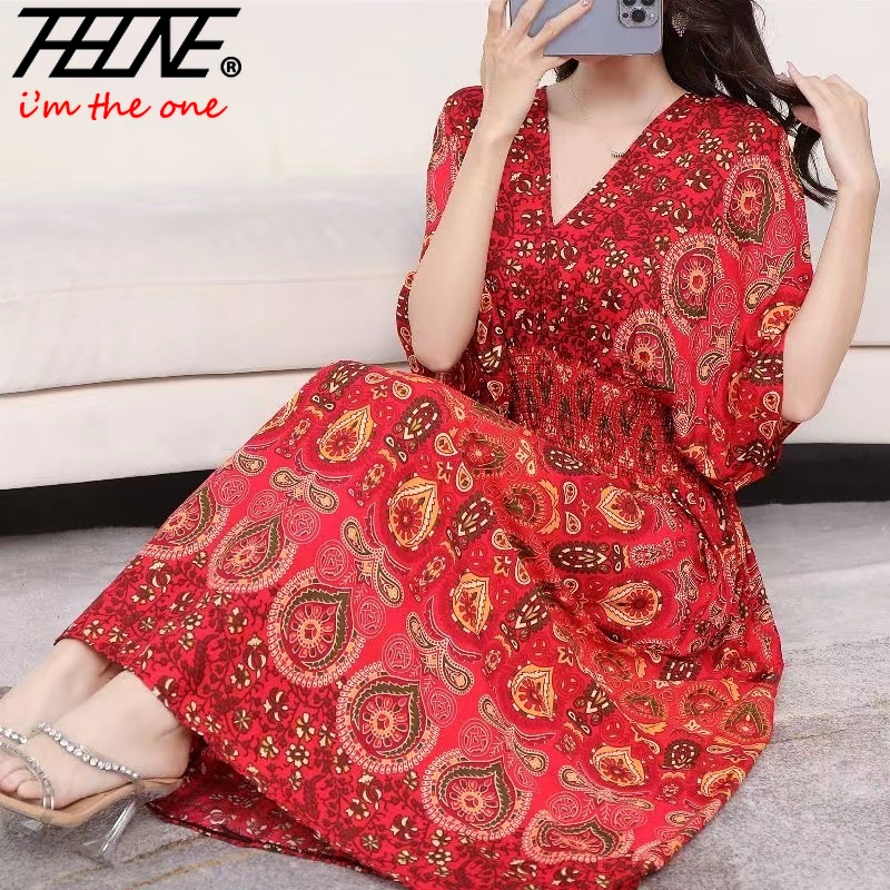 Women Dress Summer 2024 Maxi L - Indian Summer Vintage Clothing avis et prix