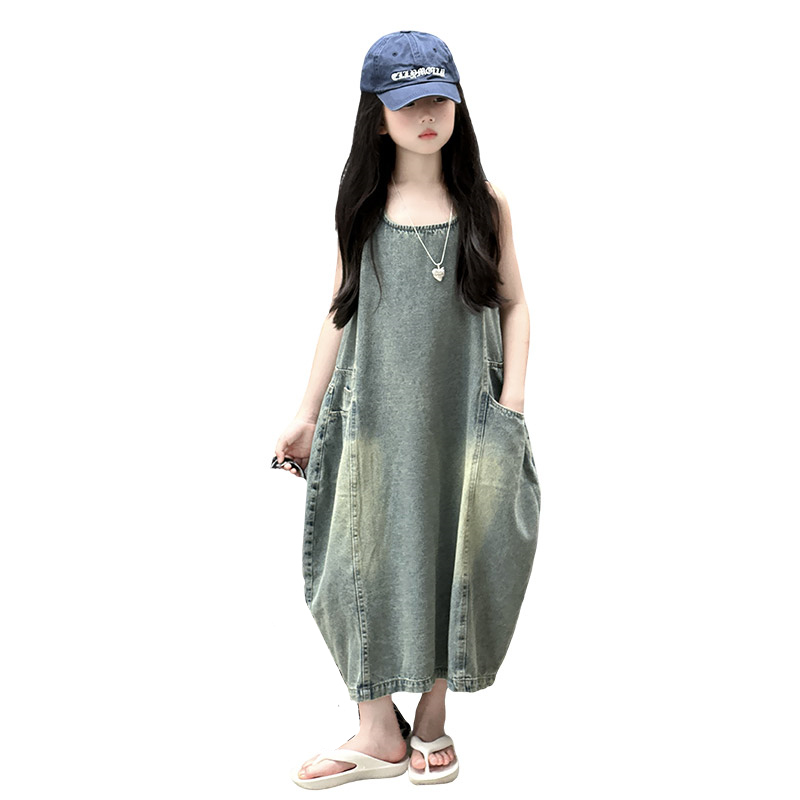 Vintage Blue Children Girls Hi - Summer Clothing For Girls avis et prix