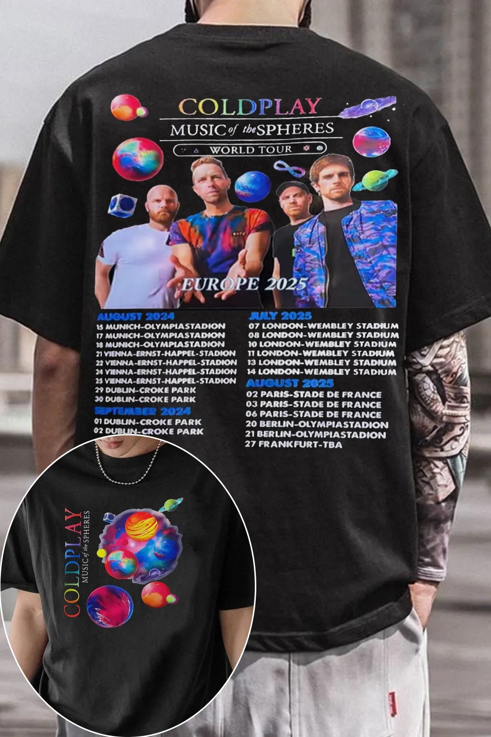 Uk Band Cold-plays TShirt Mens - Summer Clothing Women Uk avis et prix