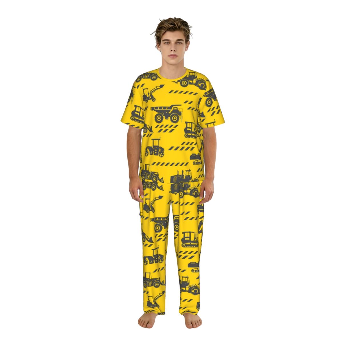 Men Pajamas Suit Short Sleeved - Summer Clothing Long Sleeve avis et prix