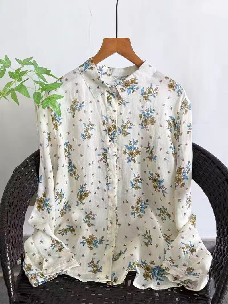 100% Ramie linen shirts and bl - Japan Summer Clothing Women avis et prix