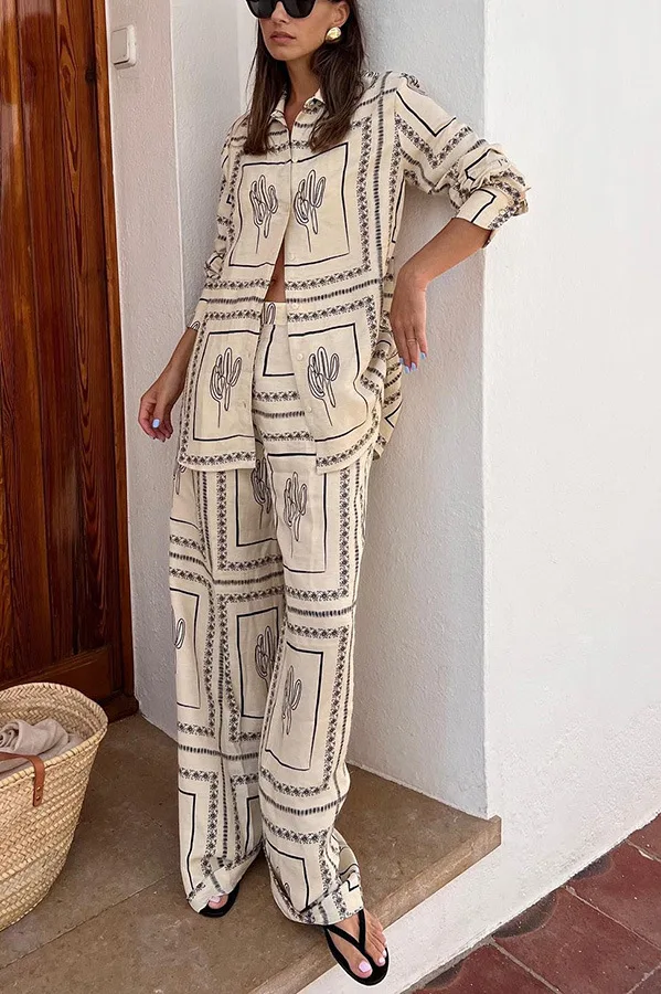 Printed Shirts Two Piece Set W - Summer Clothing For Women avis et prix