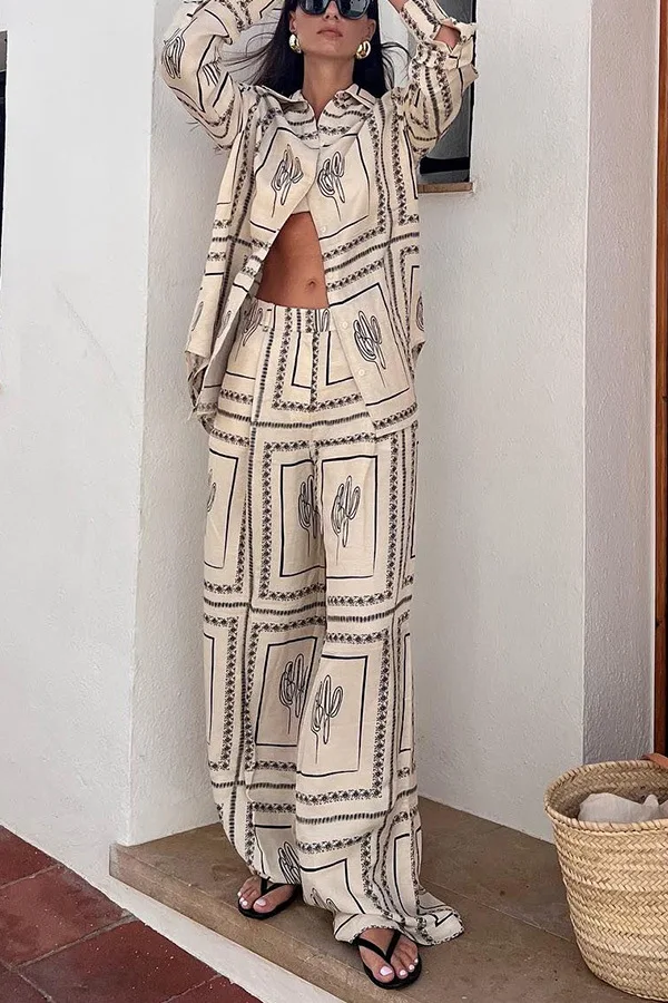 Printed Shirts Two Piece Set W - Summer Clothing For Women avis et prix