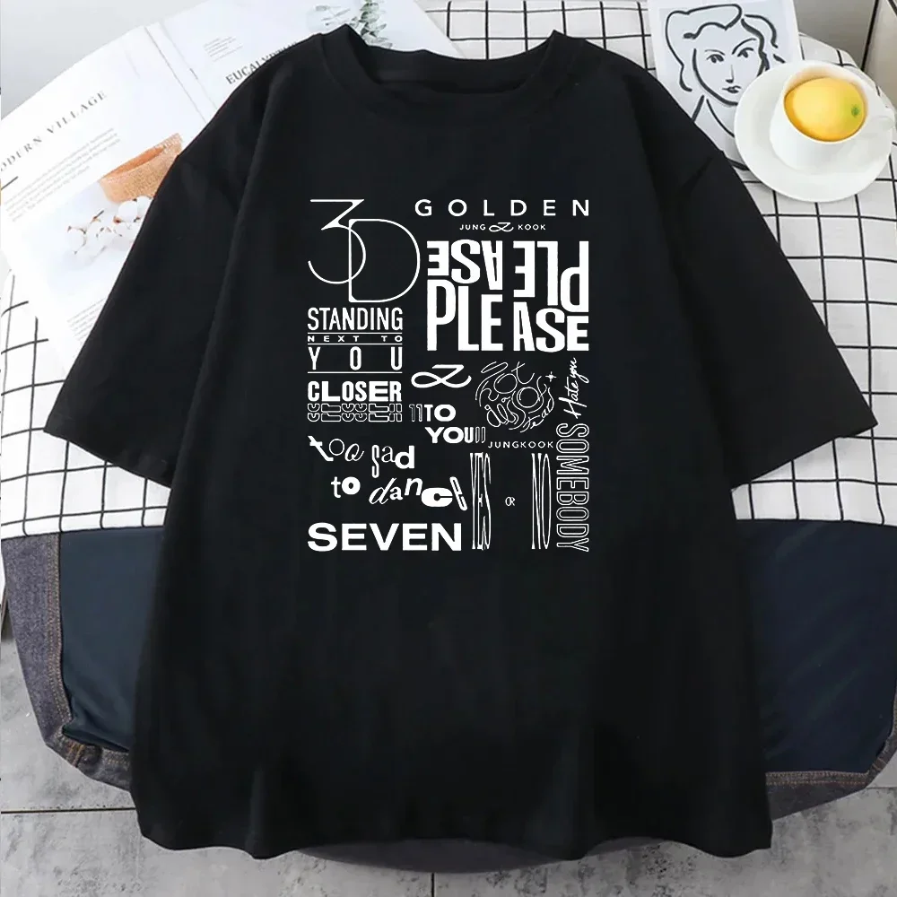 Golden T-shirt Harajuku Standi - Summer Clothing Next avis et prix
