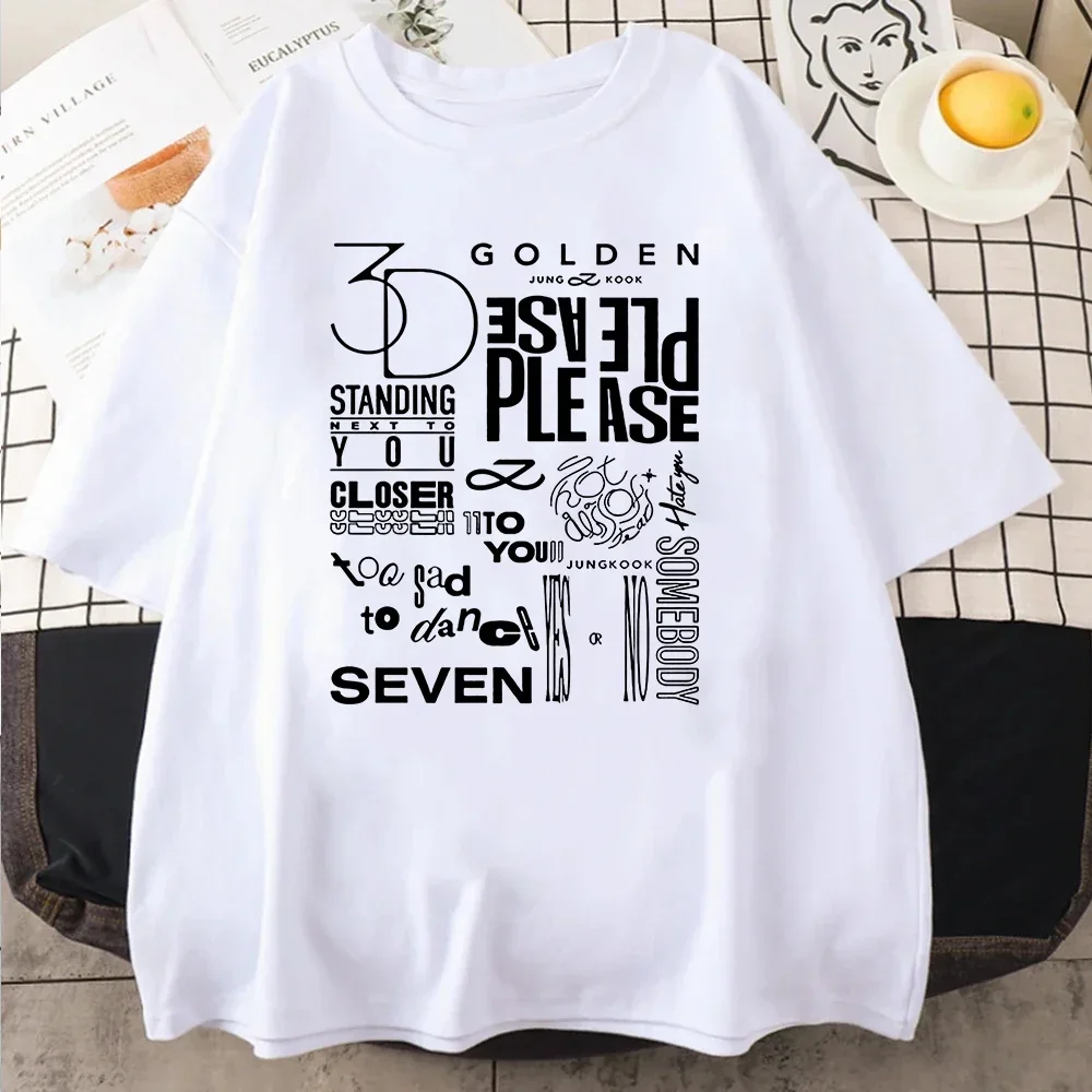 Golden T-shirt Harajuku Standi - Summer Clothing Next avis et prix