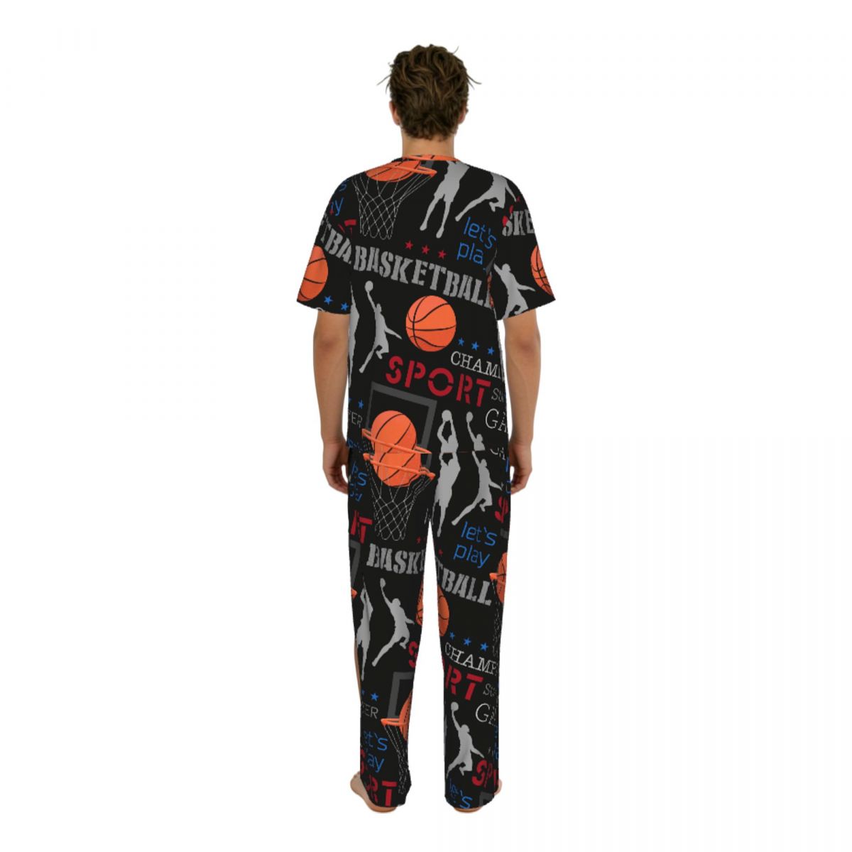 Men Pajamas Suit Short Sleeved - Summer Clothing Long Sleeve avis et prix