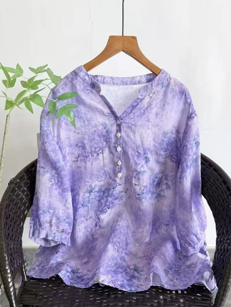 100% Ramie shirts for women su - Japan Summer Clothing Women avis et prix