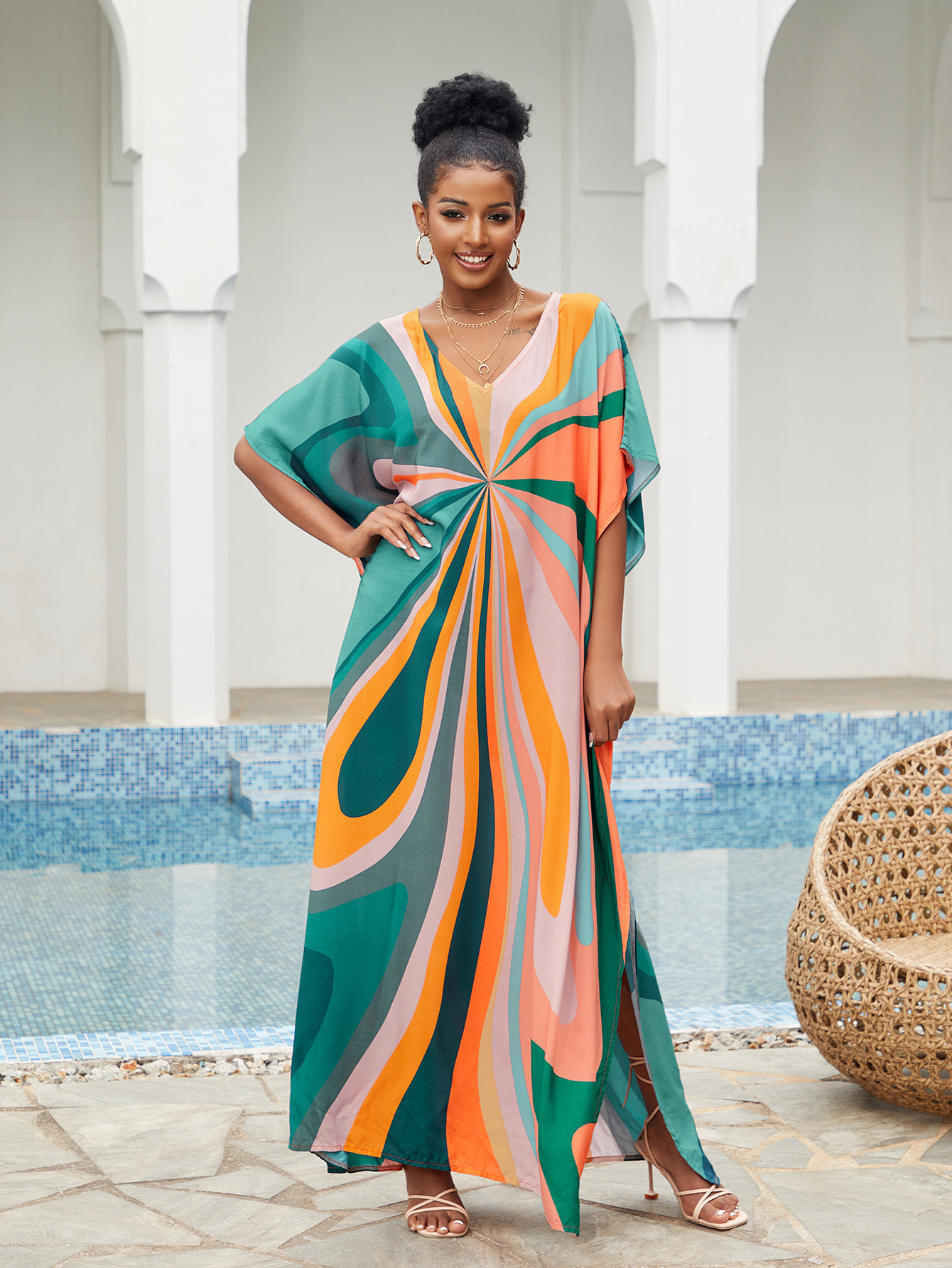 Women Beach Cover Up Loose Kaf - Summer Clothing Colors avis et prix