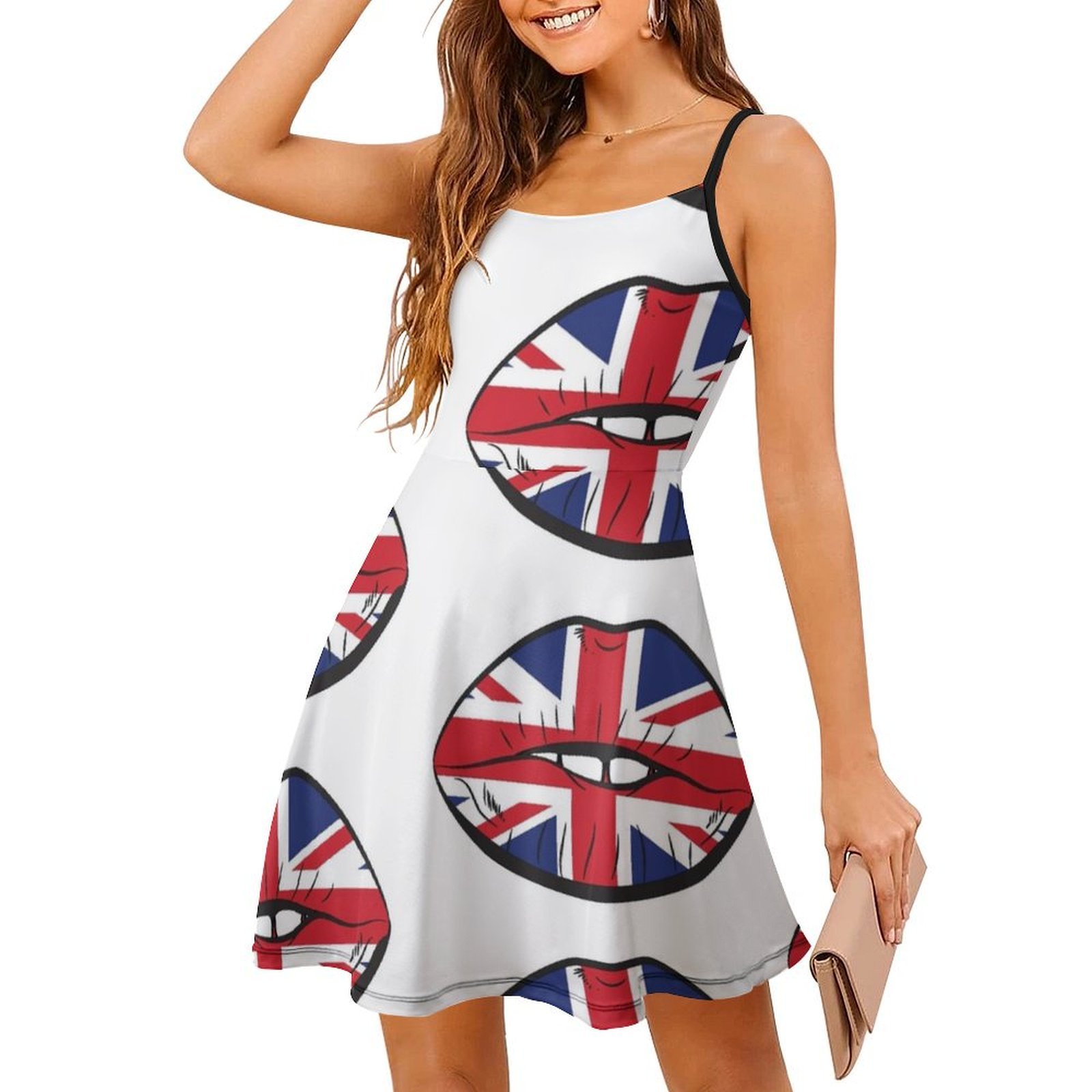 British Flag Fan Lips Uk Fan U - Summer Clothing Women Uk avis et prix