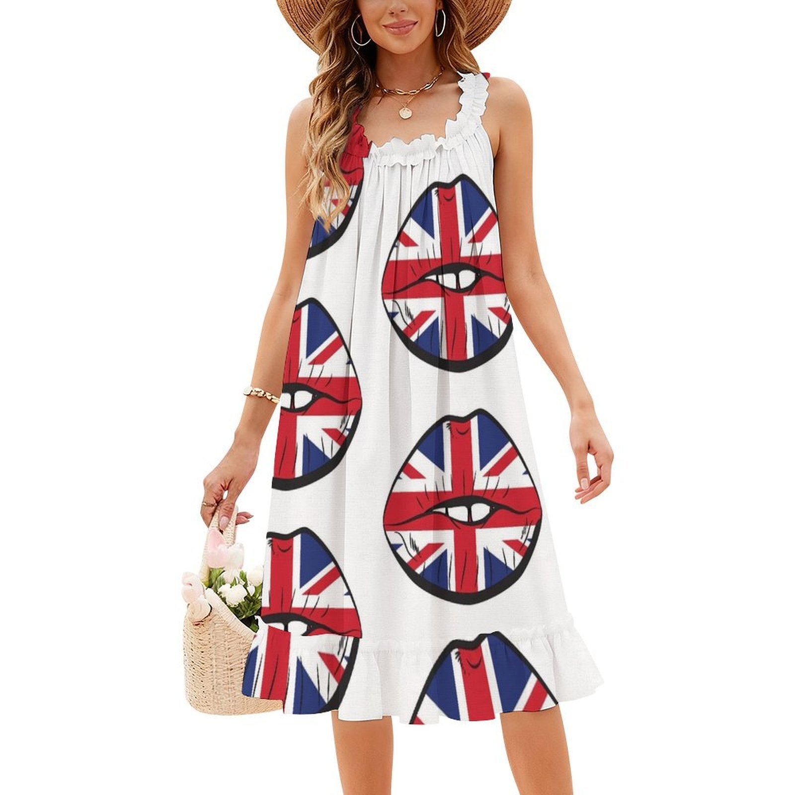 British Flag Fan Lips Uk Fan U - Summer Clothing Women Uk avis et prix