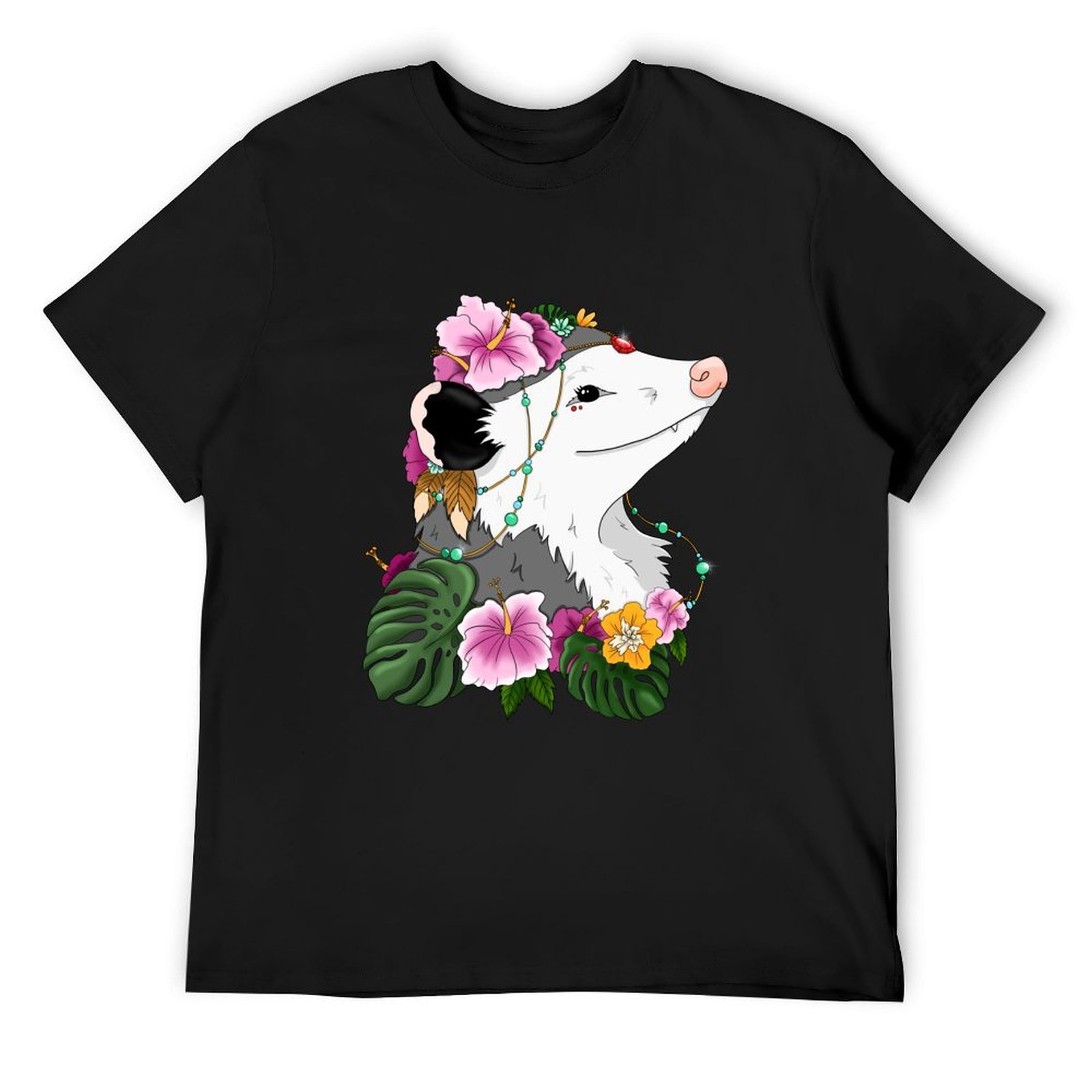 Opossum with tropical vibes T- - Summer Clothing Vibes avis et prix