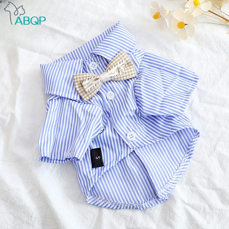 Pet Dog Clothes Bowknot Stripe - Summer Clothing Wholesale avis et prix