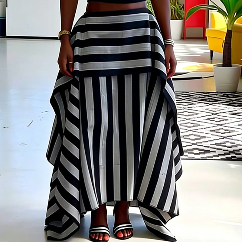Fashion Irregular Splice Ruffl - Summer Alt Clothing avis et prix